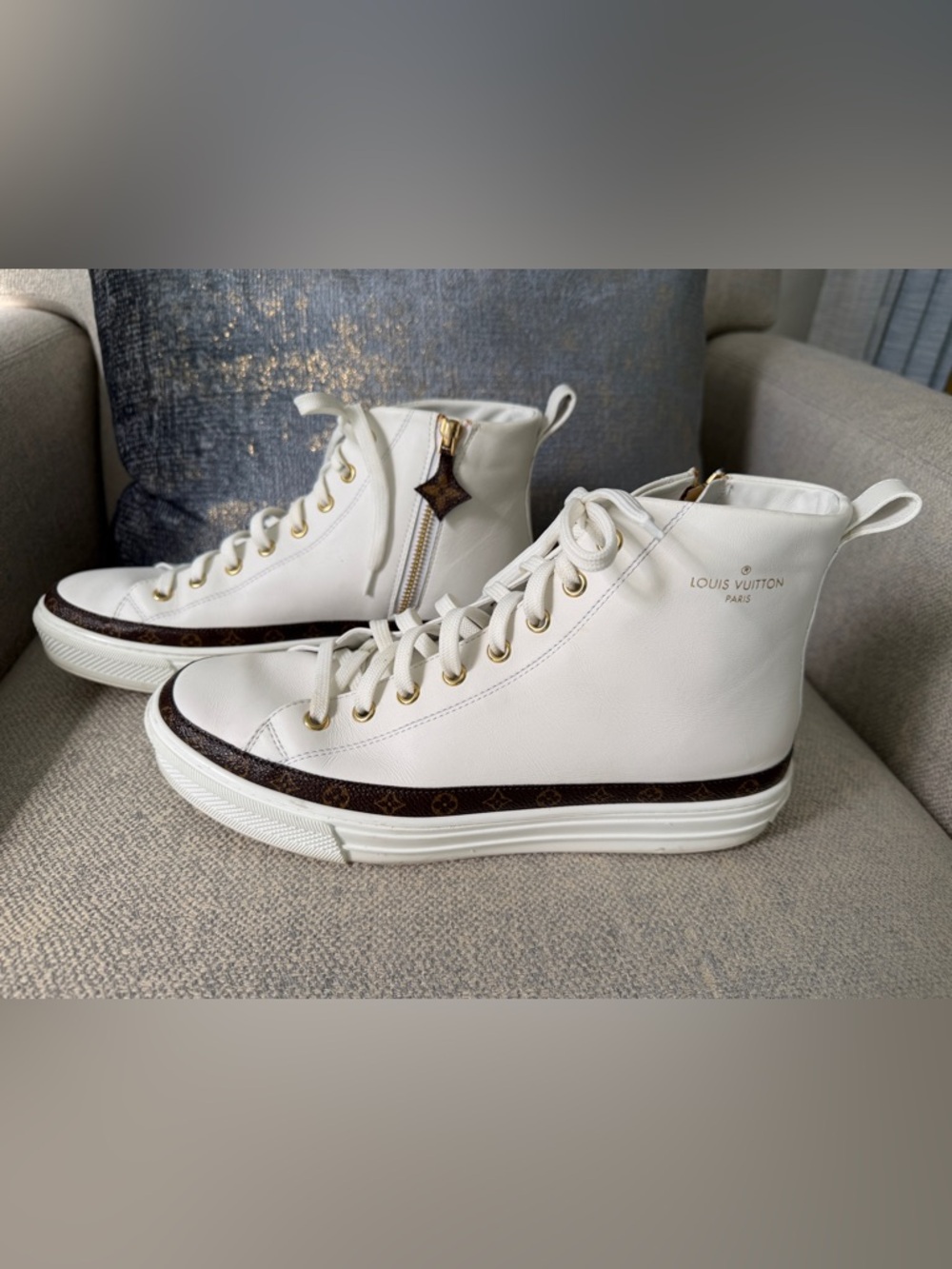Louis Vuitton High-Top Tennis Shoes.
